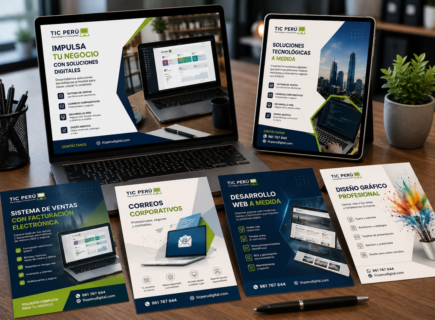 Diseño de brochure corporativo - TIC PERÚ DIGITAL